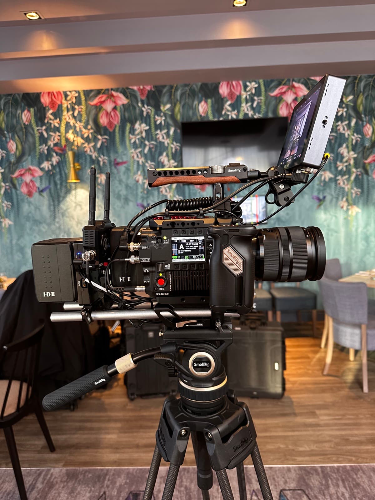 Cinema rig on set